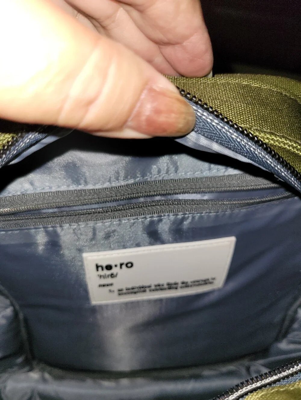 NWT - HERO New York Brand Olive Green Mini - Backpack.